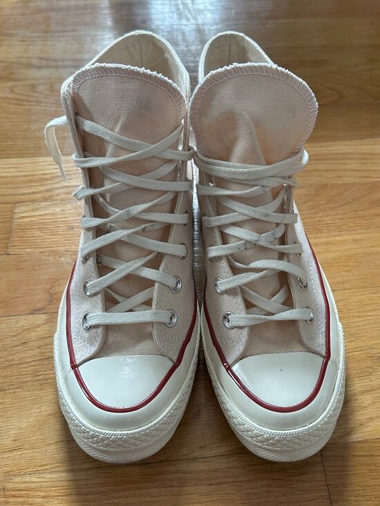 Converse Chuck 70 Hi Sneaker in Parchment, Garnet, & Egret - Picture 2 of 10